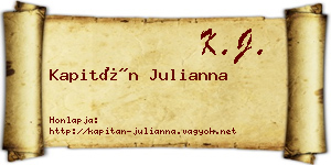 Kapitán Julianna névjegykártya