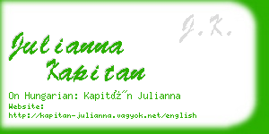 julianna kapitan business card